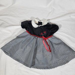 LITTLE BILLY - kids size 18 months - Christmas dress, red black roses, gingham,